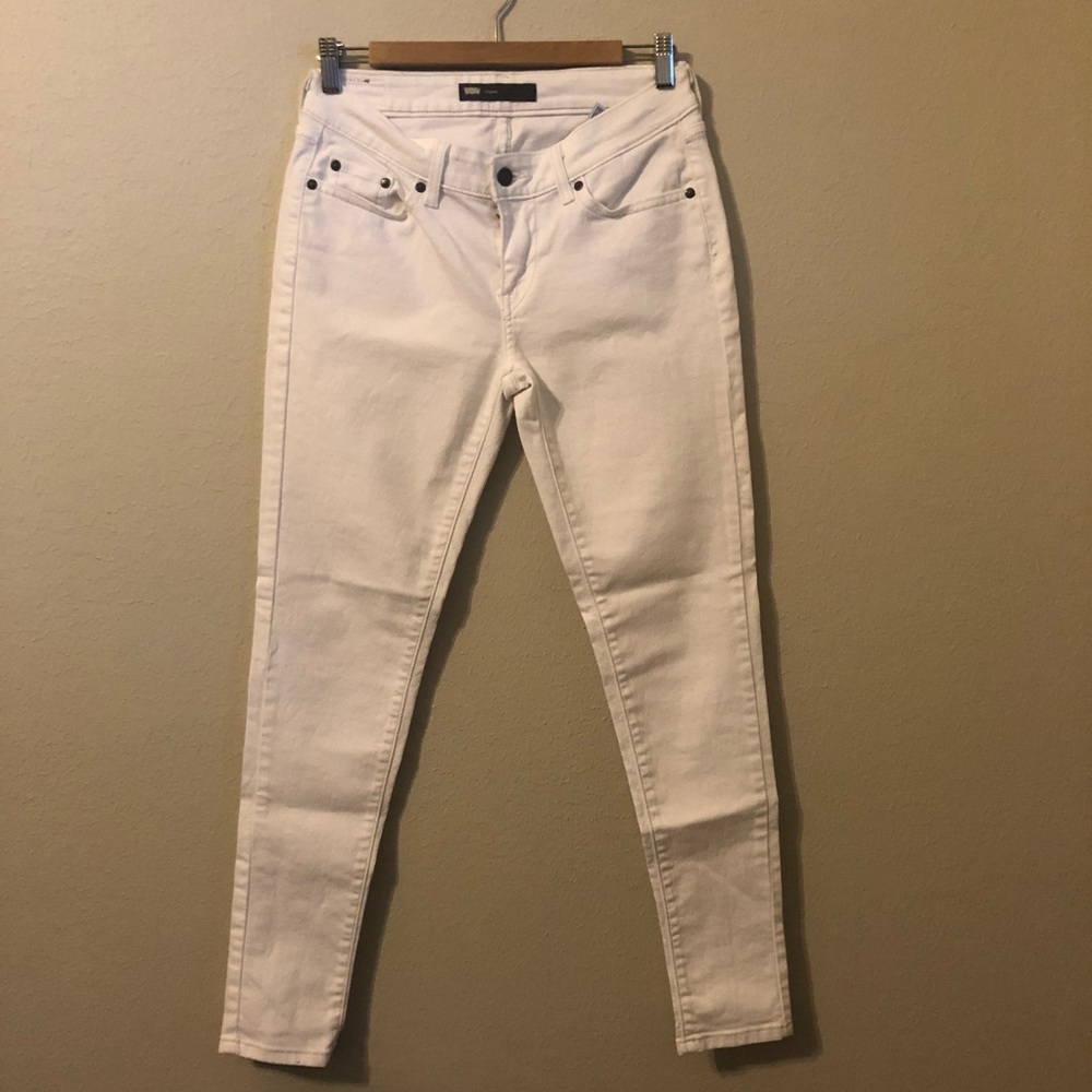 Levis Skinny Denim White Stretch Leggings
